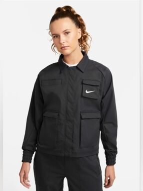 Size XXL - Nike Women's Black Sportswear Swoosh Woven Jacket